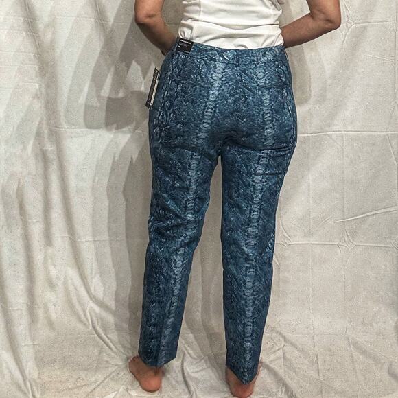 Larry Levine Navy Grey Ankle Slim Leg Pants Sz 10 NWT - Picture 11 of 13